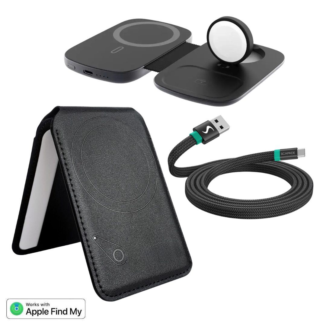 Everyday Essentials Kit - Magnetic Card Holder, Powerbank & USB-C Cable