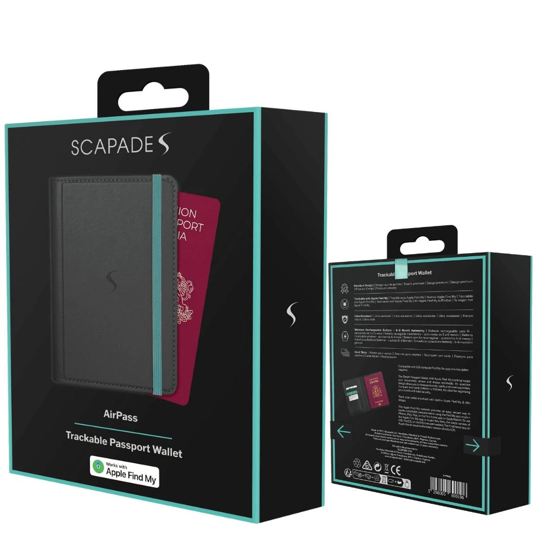 AirPass – Passport Wallet Compatible with Apple Find My™️