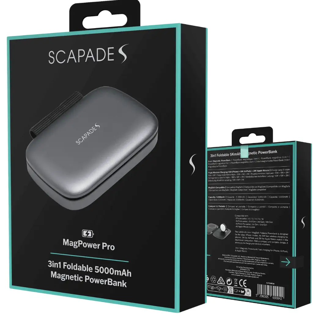 MagPower Pro – 3-in-1 Foldable Magnetic PowerBank (5,000 mAh)