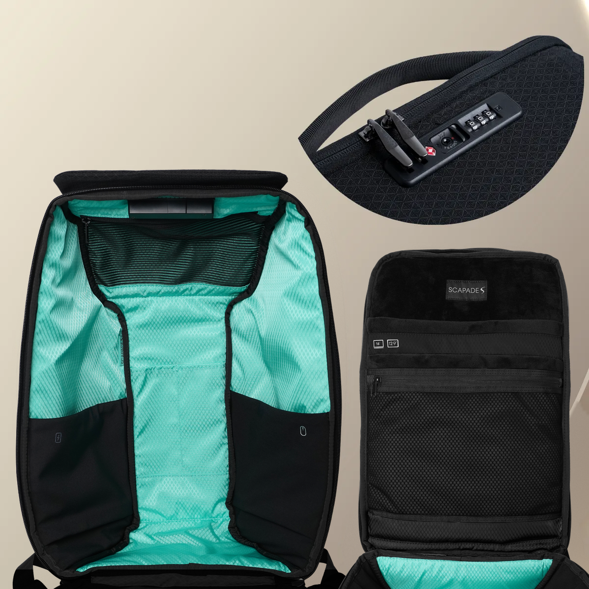 Scapade AirPack | Reiserucksack Kompatibel mit Apple Wo ist?™ & TSA-Schloss