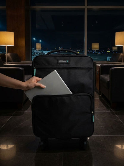Kit de Equipaje de Mano - Equipaje de Cabina Aprobado por Aerolíneas, Cartera para Pasaporte y Powerbank 3 en 1