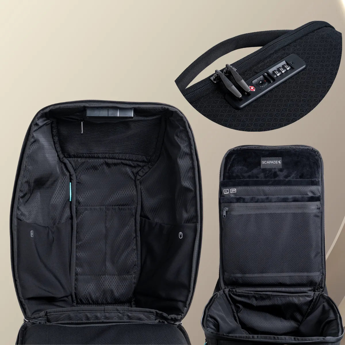 Scapade AirPack – Travel Backpack Compatible with Apple Find My™️ & TSA Lock