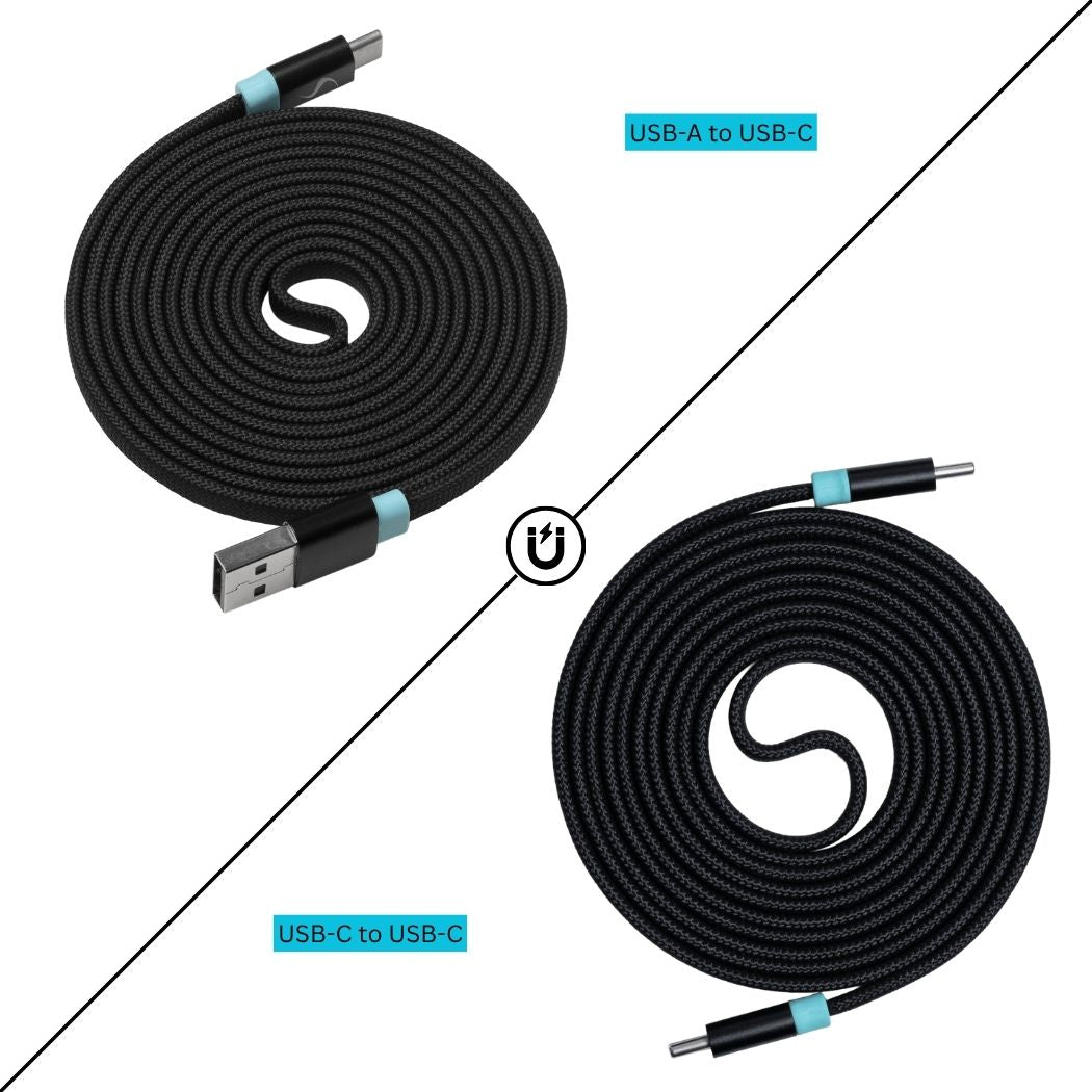 MagLink – Magnetische flache USB-C-Kabel (2M, USB-C & USB-A)